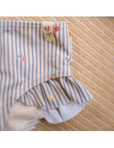 Costume con volant bimba - Sunny Flowers Blue 2