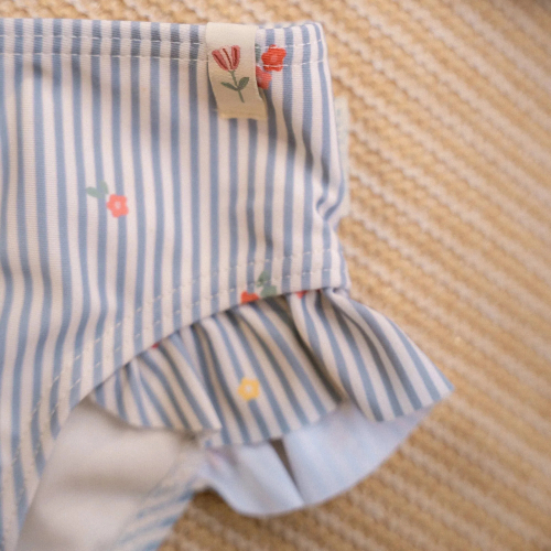 Costume con volant bimba - Sunny Flowers Blue