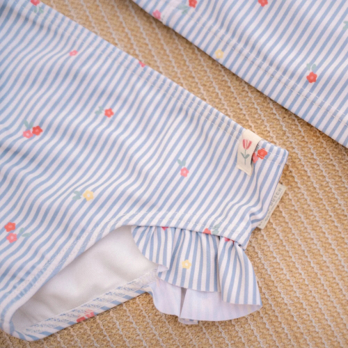 Costume con volant bimba - Sunny Flowers Blue