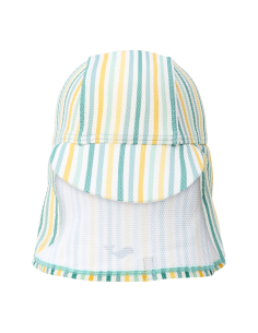 Cappello da mare con patta protettiva - Seasashells and Stripes - Striped