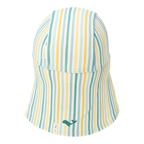Cappello da mare con patta protettiva - Seasashells and Stripes - Striped