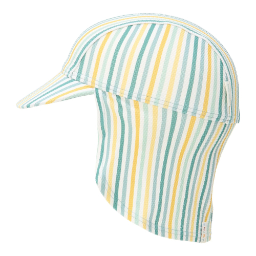 Cappello da mare con patta protettiva - Seasashells and Stripes - Striped