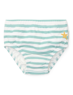 Pannolino da nuoto contenitivo - Seasashells and Stripes -  Green