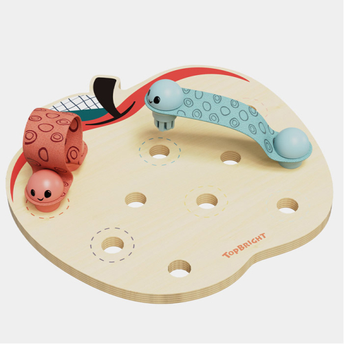 Apple Worms - La mela e i suoi vermetti - Giocattolo Montessori Apple Worms - La mela e i suoi vermetti - Giocattolo Montessori