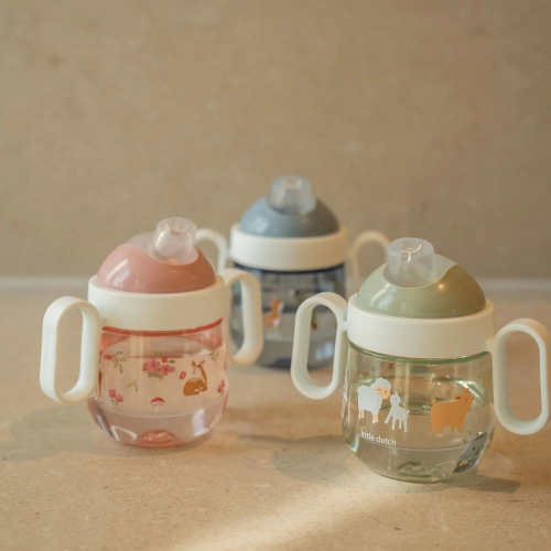 Tazza antigoccia con cannuccia 200 ml Little Farm