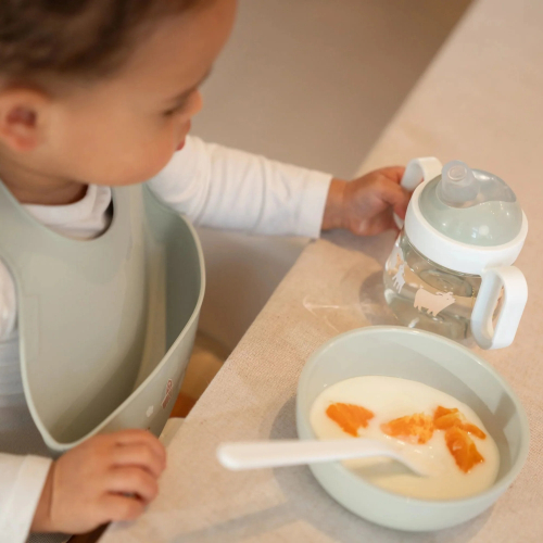 Tazza antigoccia con cannuccia 200 ml Little Farm