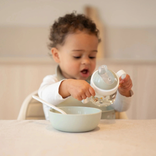 Tazza antigoccia con cannuccia 200 ml Little Farm