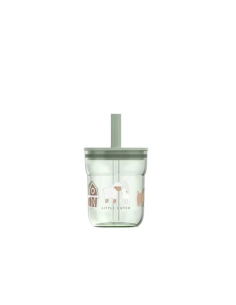 Bicchiere 2 in 1 con cannuccia 250 ml Little Farm