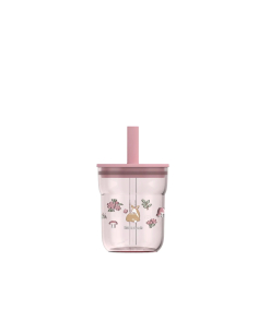 Bicchiere 2 in 1 con cannuccia 250 ml Fairy Garden