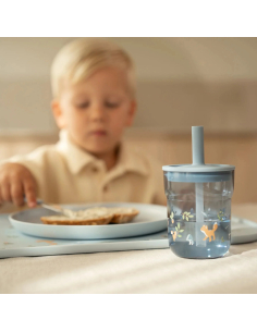 Bicchiere 2 in 1 con cannuccia 250 ml Forest Friends 2