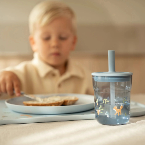 Bicchiere 2 in 1 con cannuccia 250 ml Forest Friends Bicchiere 2 in 1 con cannuccia 250 ml Forest Friends