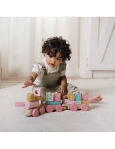 Trenino in legno impilabile - Pink Fairy Garden 2