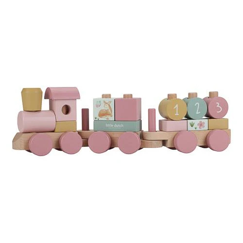 Trenino in legno impilabile - Pink Fairy Garden