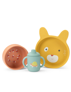 Set pappa in silicone - Trois petits lapins - 3 pezzi