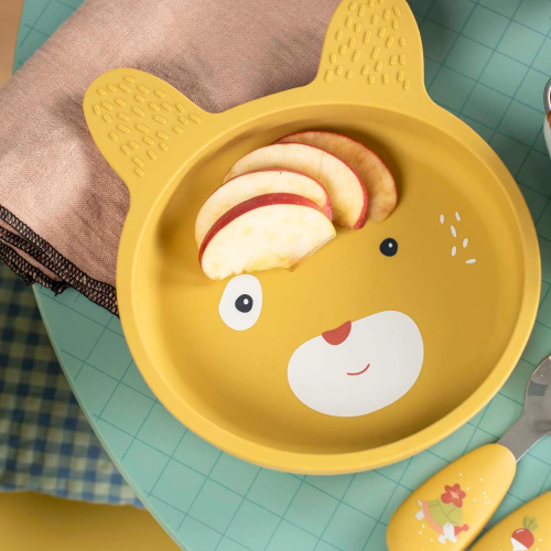 Set pappa in silicone - Trois petits lapins - 3 pezzi