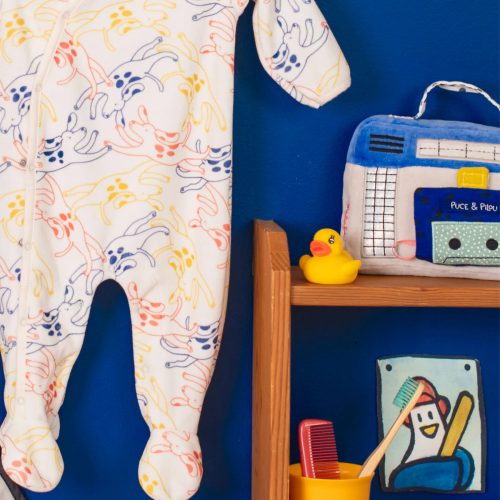 Peluche Radio Puce & Pilou - Carillon musicale