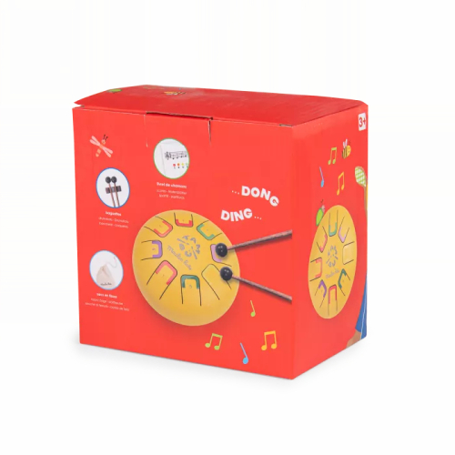 Tambù - Tamburo piccolo con linguette in metallo - giallo