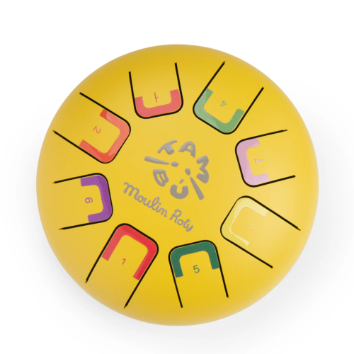 Tambù - Tamburo piccolo con linguette in metallo - giallo