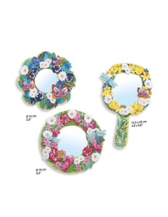 Kit fai da te - 3 SPECCHI DA CREARE - Floreali 2
