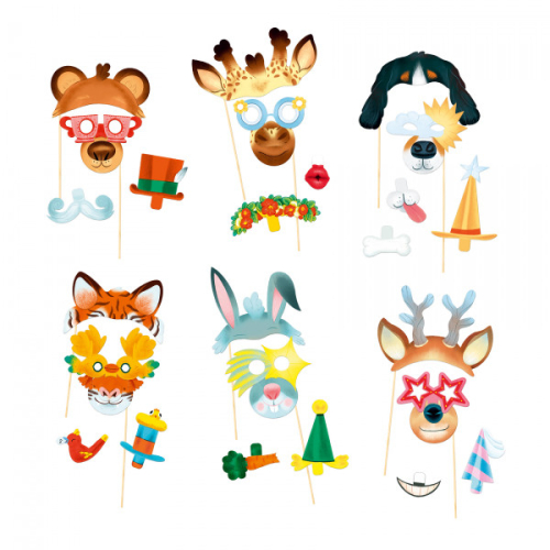 Kit fai da te - Crea Photobooth - La festa degli animali