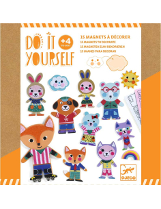 Kit fai da te - 15 MAGNETi da decorare - Animali