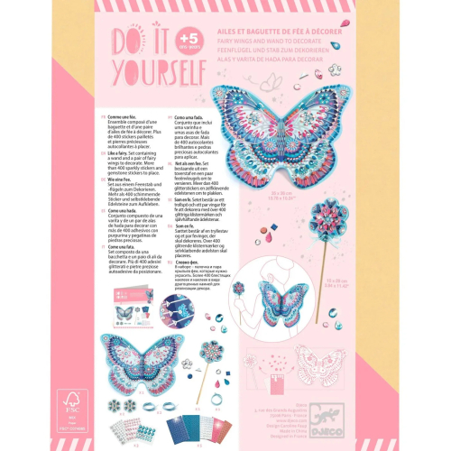 Kit Fai da Te - Ali e bacchetta di fata da decorare