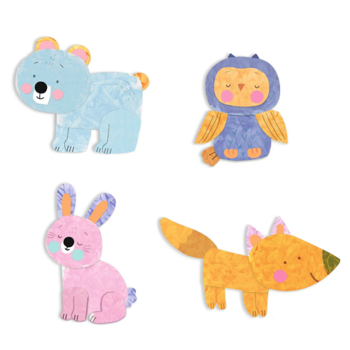 Gioco creativo - colori a dita e adesivi