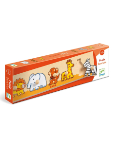 Puzzle da afferrare di legno - Animali della savana 2
