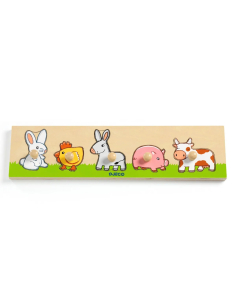 Puzzle da afferrare di legno - Animali della fattoria
