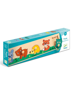 Puzzle da afferrare di legno - Animali della foresta 2