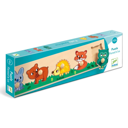 Puzzle da afferrare di legno - Animali della foresta Puzzle da afferrare di legno - Animali della foresta