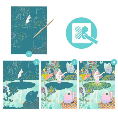 DISEGNI DA GRATTARE - Vicino allo stagno