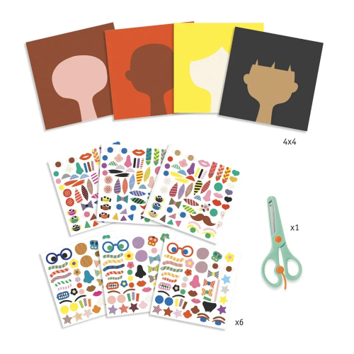 Gioco creare con gli adesivi - I capelli