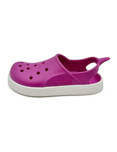 Sabot sandali mare di gomma Cloggy Fucsia e bianco