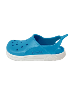 Sabot sandali mare di gomma Cloggy - Caraibe e bianco