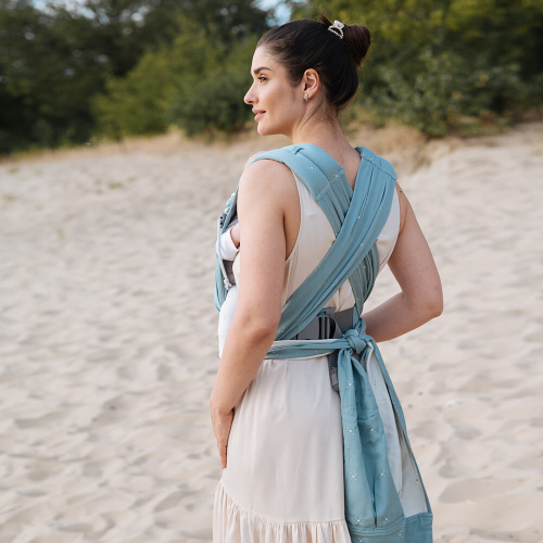 LoveTie - Half Buckle in cotone organico - Aquamarine