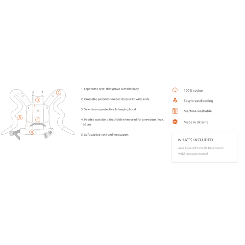 LoveTie - Half Buckle in cotone organico - Cinnamon
