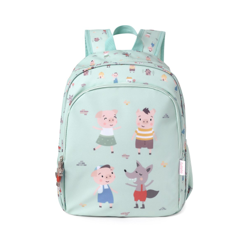 Zaino Medio - Little Pigs + portachiavi Lupo