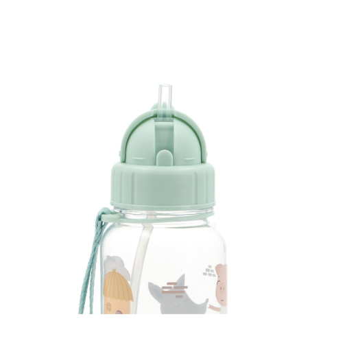 Borraccia Plastica con cannuccia - The Three Little Pigs