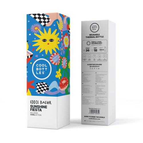 Borraccia a Bottiglia termica in acciaio inossidabile - Eddie Baehr - Sunshine Fiesta - 500ml