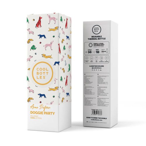 Borraccia a Bottiglia termica in acciaio inossidabile - Arno Dufour - Doggie Party - 500ml