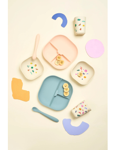 Set pappa in silicone - TINY BITS WASABI - 4 pezzi 2