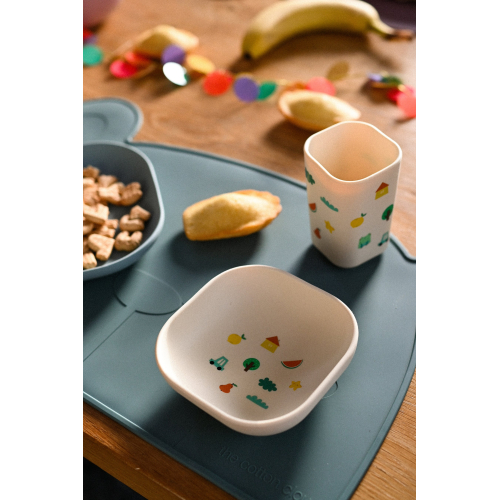 Set pappa in silicone - TINY BITS Mandarino - 4 pezzi