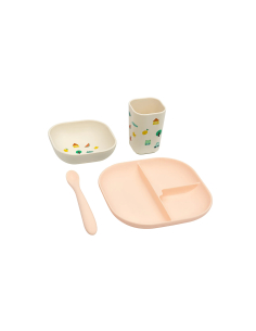 Set pappa in silicone - TINY BITS Mandarino - 4 pezzi