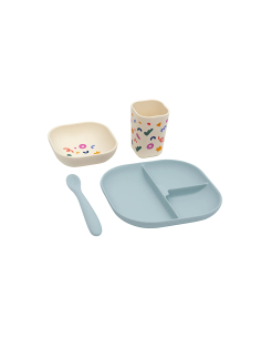 Set pappa in silicone - CONFETTI COBALTO - 4 pezzi