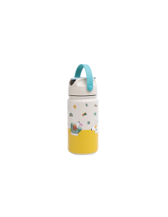 Borraccia IN ACCIAIO INOX con cannuccia a scomparsa 420 ml - Funky Dogs
