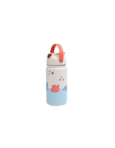 Borraccia IN ACCIAIO INOX con cannuccia a scomparsa 420 ml - Meowful Cats