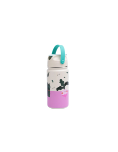 Borraccia IN ACCIAIO INOX con cannuccia a scomparsa 420 ml - Veggie Pals