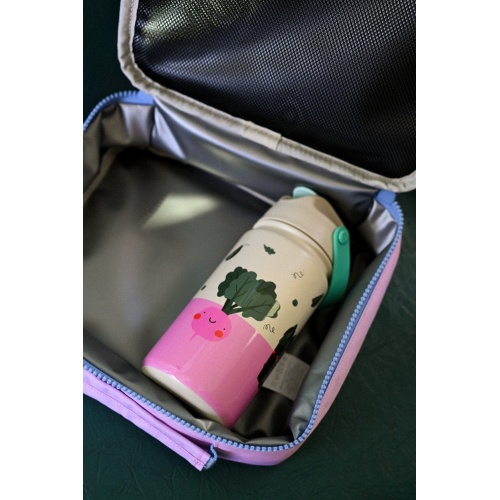 Borraccia IN ACCIAIO INOX con cannuccia a scomparsa 420 ml - Veggie Pals