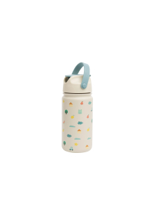 Borraccia IN ACCIAIO INOX con cannuccia a scomparsa 420 ml - Tiny Bits